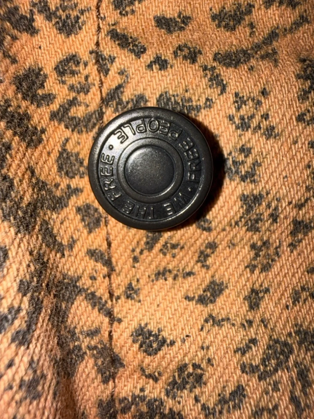 Free People Brown Snake-Print Jean Jacket - Picture 4 of 6